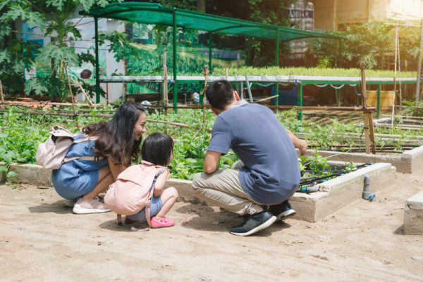 Family time can include volunteer work.