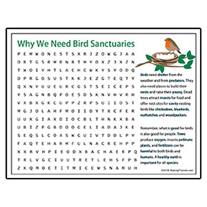 Bird Sanctuary Word Search, meeting starter downloads