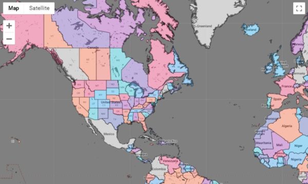 Animal Habitat Map by Region