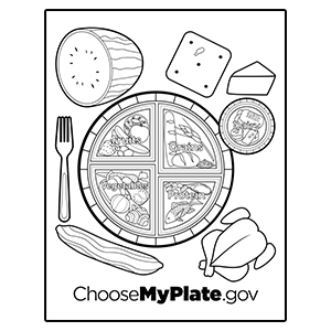 my plate coloring page