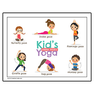 Kids Yoga Poses for meeting starter downloads