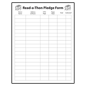 Read-a-Thon Pledge Form