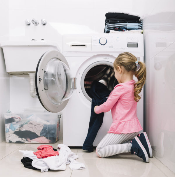 Teach kids responsibility by asking for help with laundry. for the Clothes Helper patch