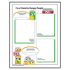 Healthy Food Drive Review Worksheet