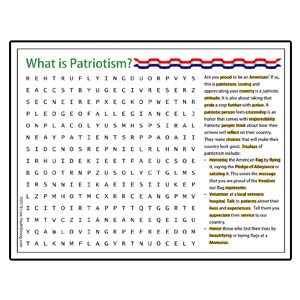 Youth Squad® Patriotism Word Search