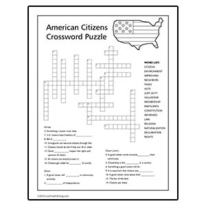 American Citizen Volunteer Crossword Puzzle